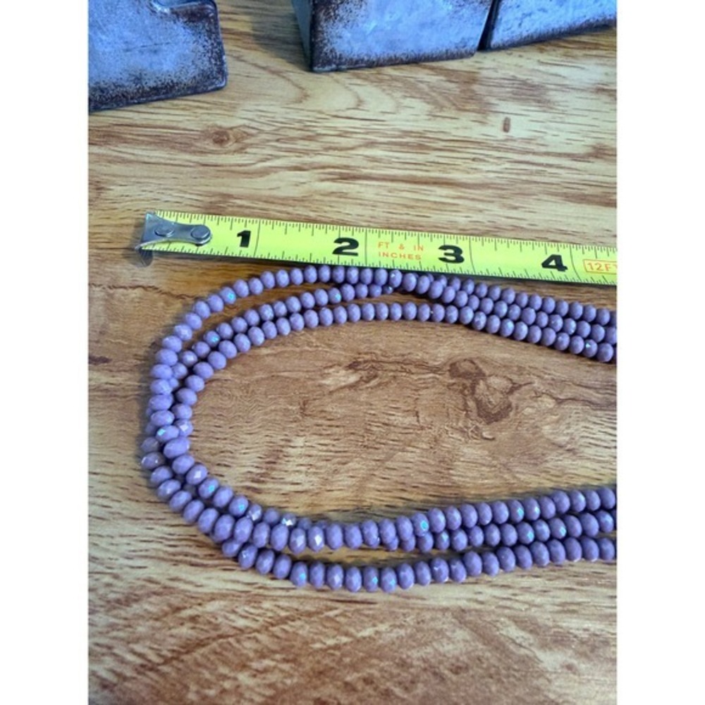 Marlyn Schiff Lavender Combo Multi Strand Beaded Necklace OS - Picture 11 of 14